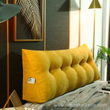 Korean Velvet Triangle Cushion Lengthened Bedside Cushion